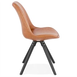 STEVE - brun stol med sorte ben