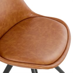 STEVE - brun stol med sorte ben