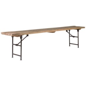 Bnk i genbrugstr med metalstel 