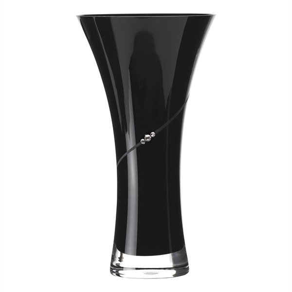 Black New Pen Vase med Swarovski krystaller