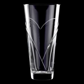Two Hearts Vase med Swarovski krystaller .