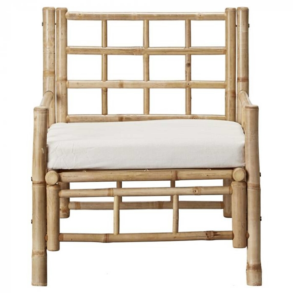#2 - Bambus stol med naturfarvet hynde fra Lene Bjerre