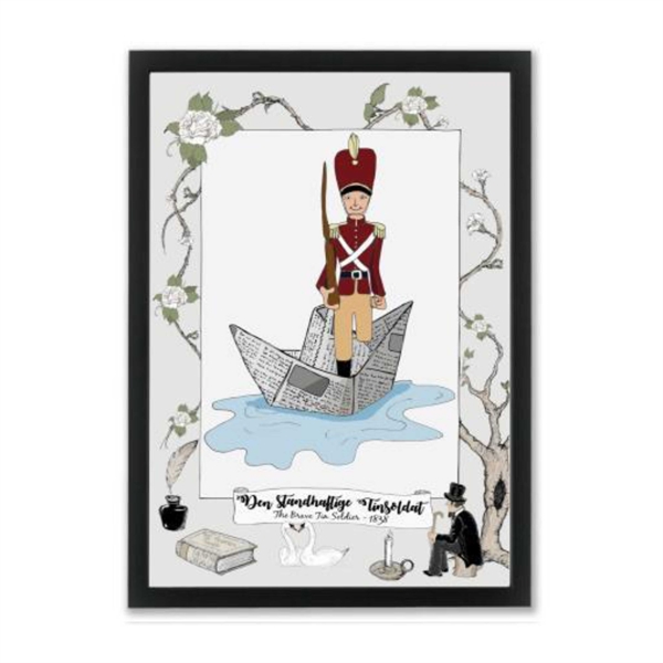 Den Standhaftige Tinsoldat - A4 plakat af H. C. Andersens eventyr