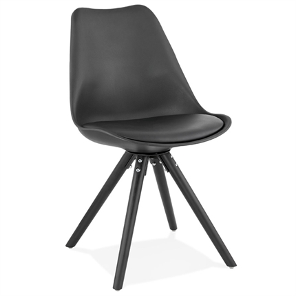 MOMO - sort stol med sorte ben