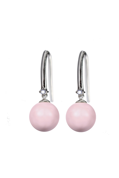 By Henneberg Smykker Pearlie Øreringe - Crystal Pastel Rose