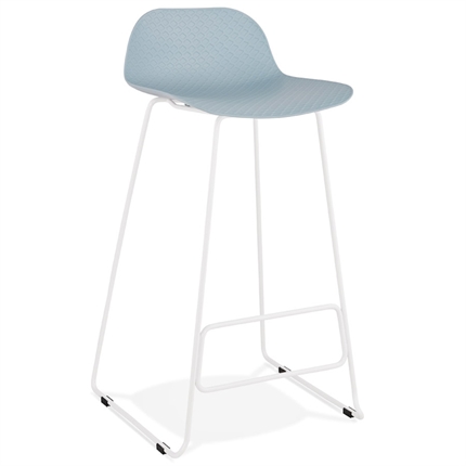 Billede af Blå barstol med hvidt stel - SLADE