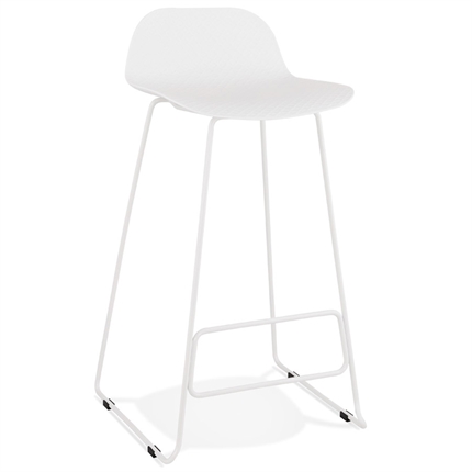 Billede af Hvid barstol med hvidt stel - SLADE