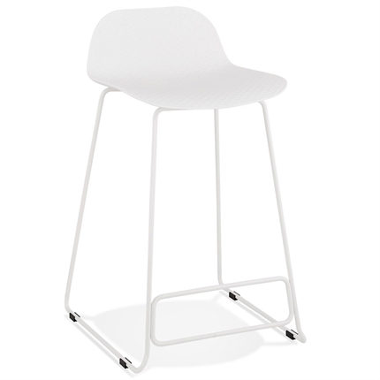 Billede af Hvid barstol med hvidt stel - SLADE MINI