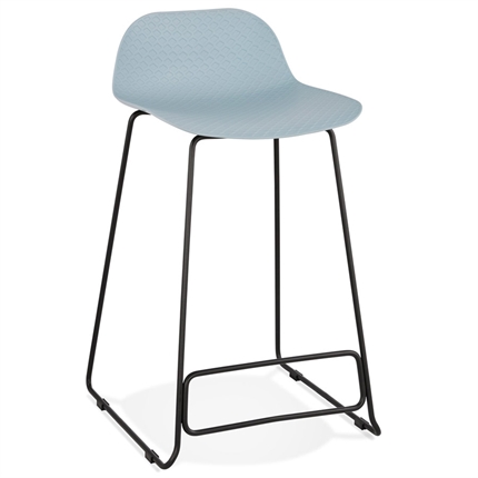 Billede af Blå barstol med sort stel - SLADE MINI